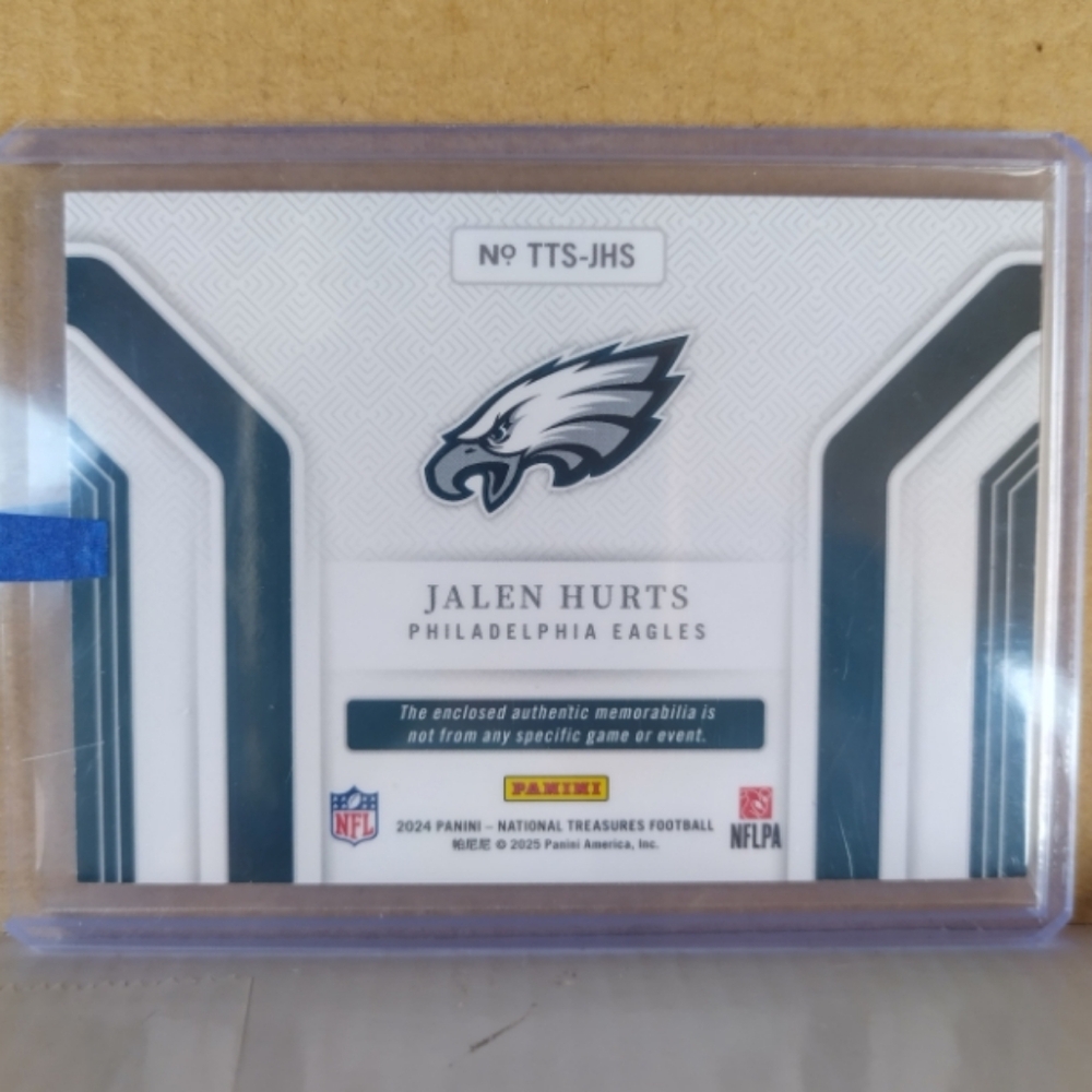 🏈🏆Jalen Hurts "Tremendous Treasures Green Patch - 04/99 Insert" Card🏆🏈 - Picture 3 of 5